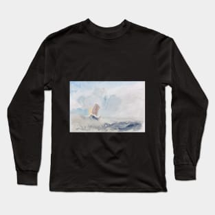 A Sea Piece - A Rough Sea with a Fishing Boat, 1820-30 Long Sleeve T-Shirt